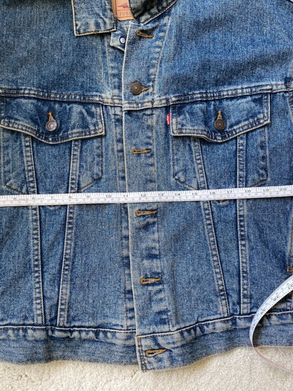 Vintage Levi's 90s denim Jean 70598 Jacket Size Small - Picture 10 of 13